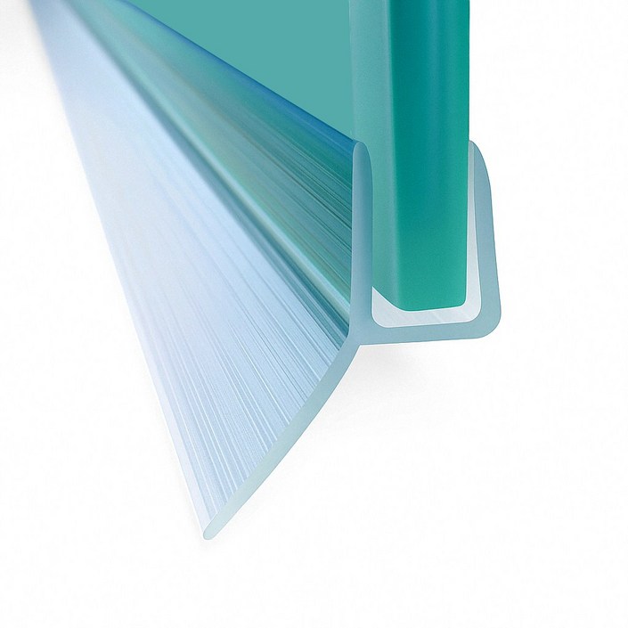 국내생산  하부 물막이 샤워부스 유리문 쫄대 물막이 물튐방지 80cm  2개입, 투명