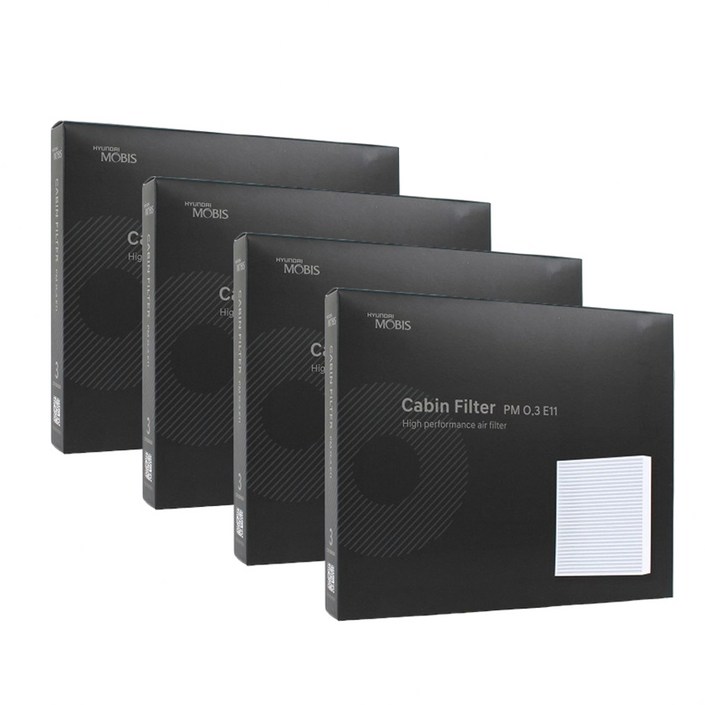 현대모비스 정품 프리미엄 에어컨필터 2년분 4개입 카니발KA4 전용 2020년식현재까지 적용 3번