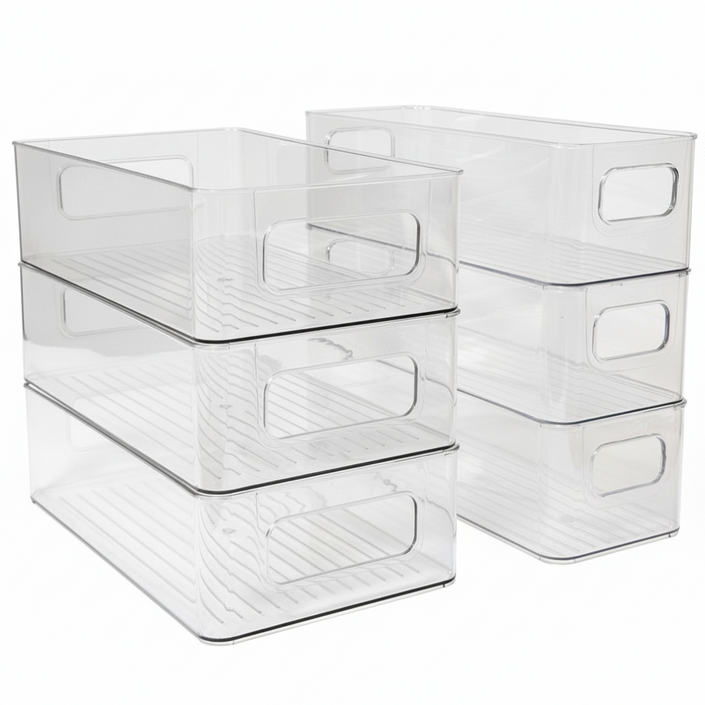 모엔데이 다용도 서랍정리 트레이 수납 정리함, 3세트, 투명