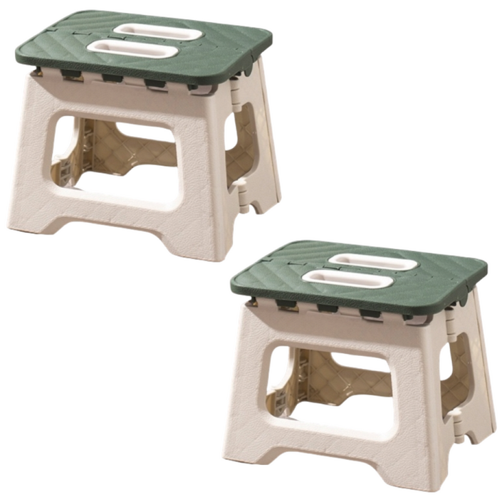 시그무드 접이식 폴딩체어 간이 미니 의자 1+1, 2개, 그린