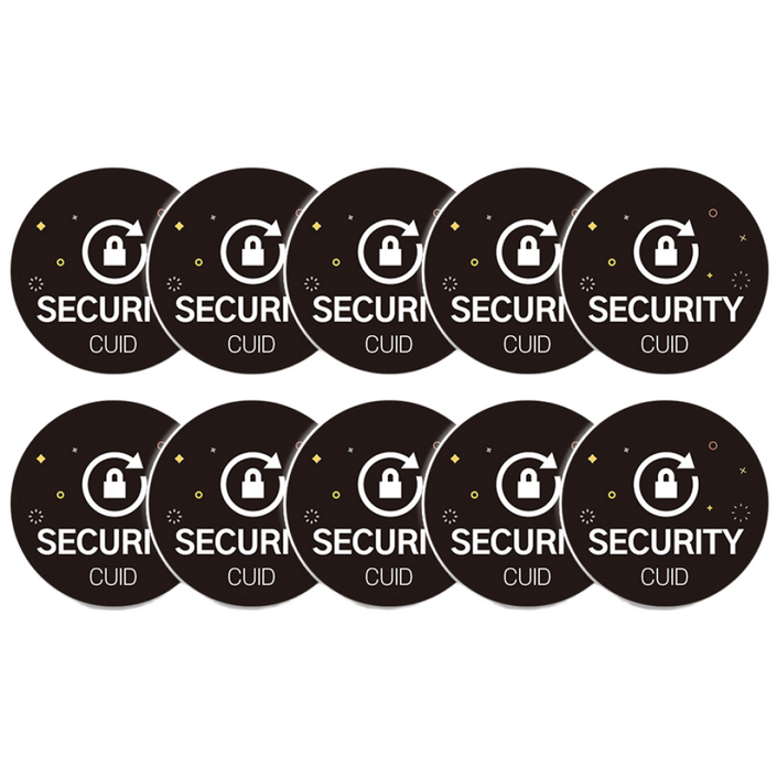 아파트 공동현관 도어락 복사 등록 CUID 스티커 태그 MCT 출입문, 10개, CUID 태그 블랙 (No.80P)