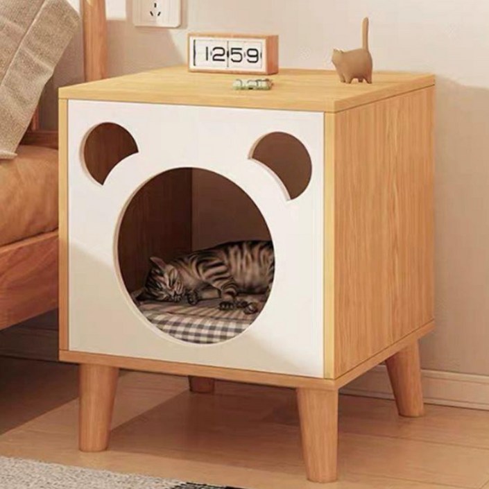 고양이협탁 침대 옆 탁자 펫 하우스 반려동물 숨숨집 강아지