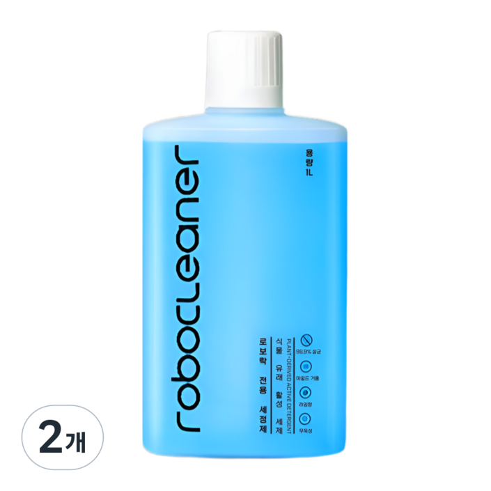 호환 로보락 전용 세제 세정제 클리너 세척액 1L, 로보클리너, 2개