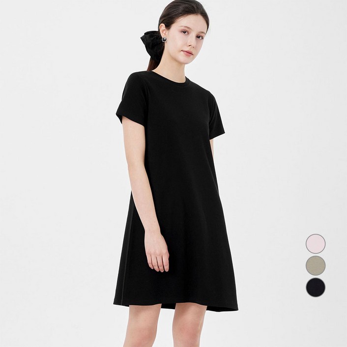 ELLE PARIS 여성용 고밀도 코튼 미니 원피스