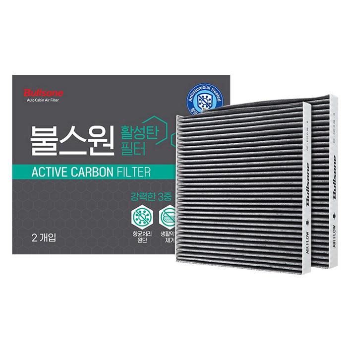 불스원 활성탄 에어컨 필터 2p, 10번, 1개 불스원 활성탄 에어컨 필터 2p, 10번, 1개