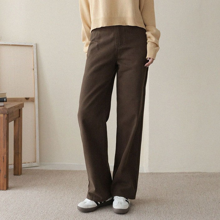 앤드스타일 여성용 숏/기본/롱 딱맞진 26탄 데일리코튼 인밴딩 와이드 팬츠 264935