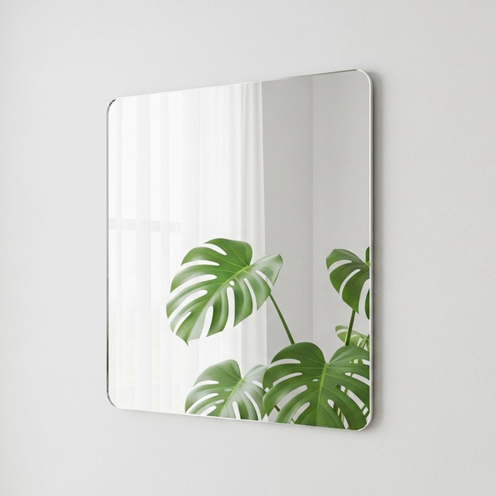 로렘 쉽게 붙이는 아크릴 벽거울 2mm 고급형 30x30cm, 단일색상