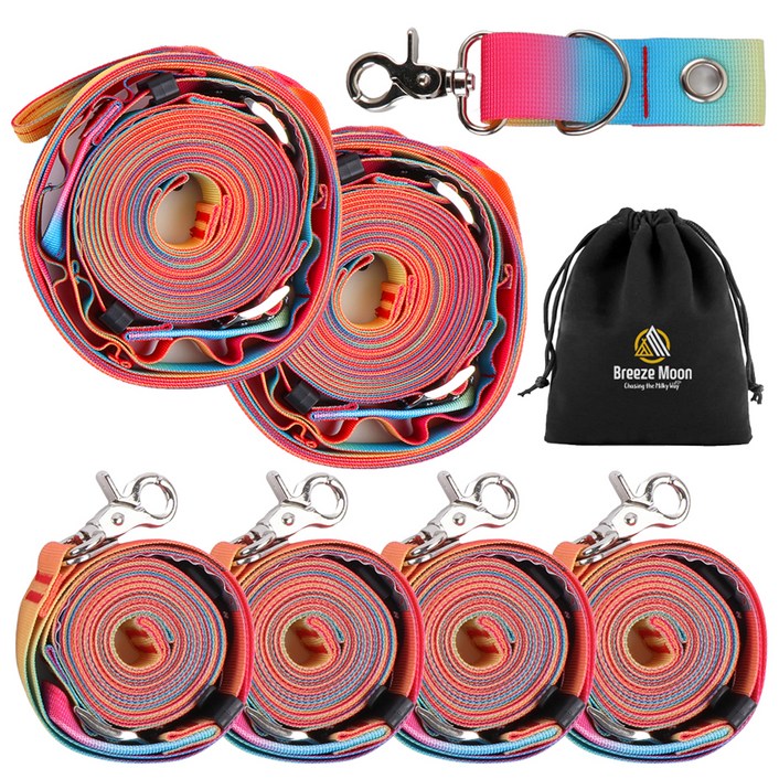 브리즈문 3세대 고강도 타프 웨빙 스트랩 메인 2p + 사이드 4p + 폴대 아일렛 고리 + 파우치 풀세트