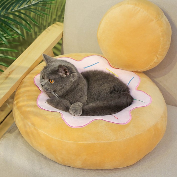 요기쏘 반려동물 푹신 도넛 방석, 혼합색상