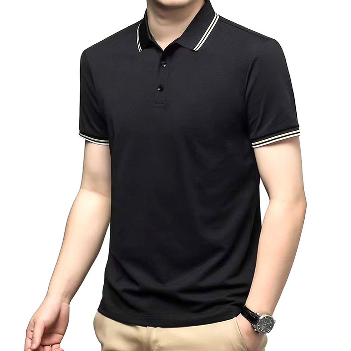 남성용 면혼방 PK 반팔 카라 티셔츠 YTR123