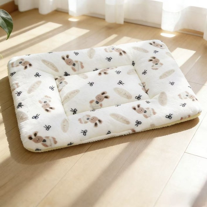 허니버블 반려동물 캐릭터 포근한 양면 방석 매트