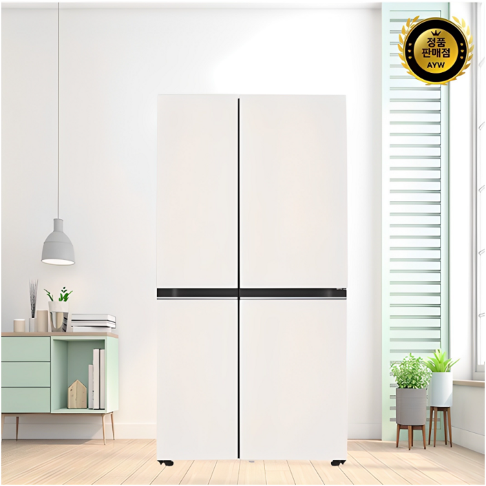 색상선택형 LG전자 오브제 832L 양문형 메탈 매직스페이스 디오스 냉장고 방문설치