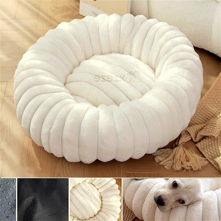 반려동물 폭신 원형 방석 극세사 쿠션