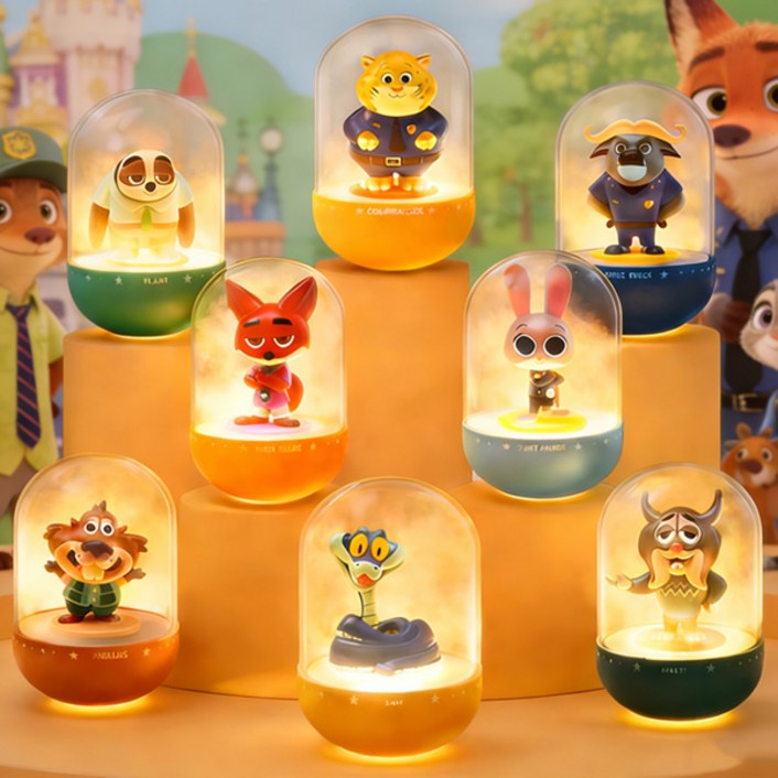 주토피아2 피규어 무드등 랜덤박스 미니어처 조명 인테리어 소품 생일선물