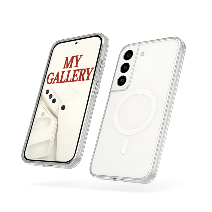 My Gallery 정품 맥세이프 아이폰 갤럭시 투명 케이스, 무변색 2배자력 렌즈보호