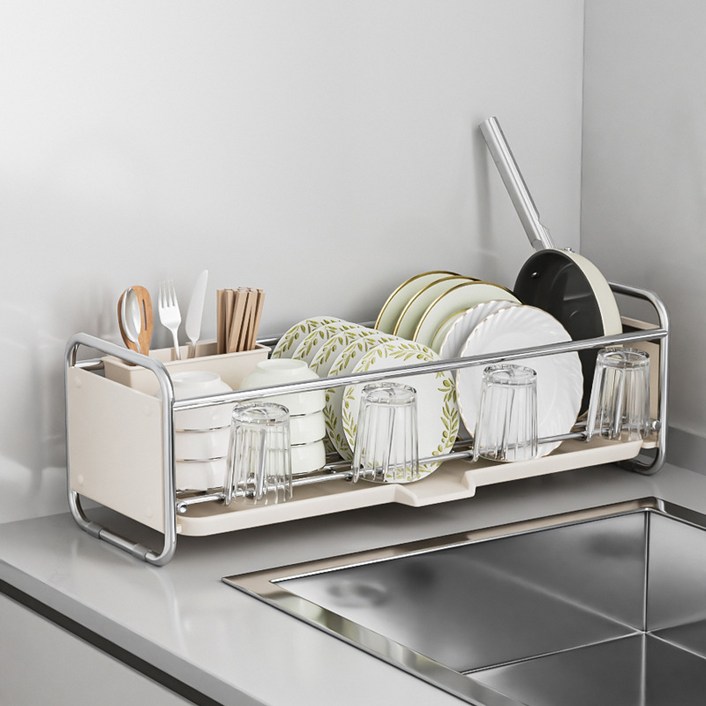 라이프리듬 자동 물빠짐 식기 건조대 미니 설거지 컵 그릇 거치대 정리대