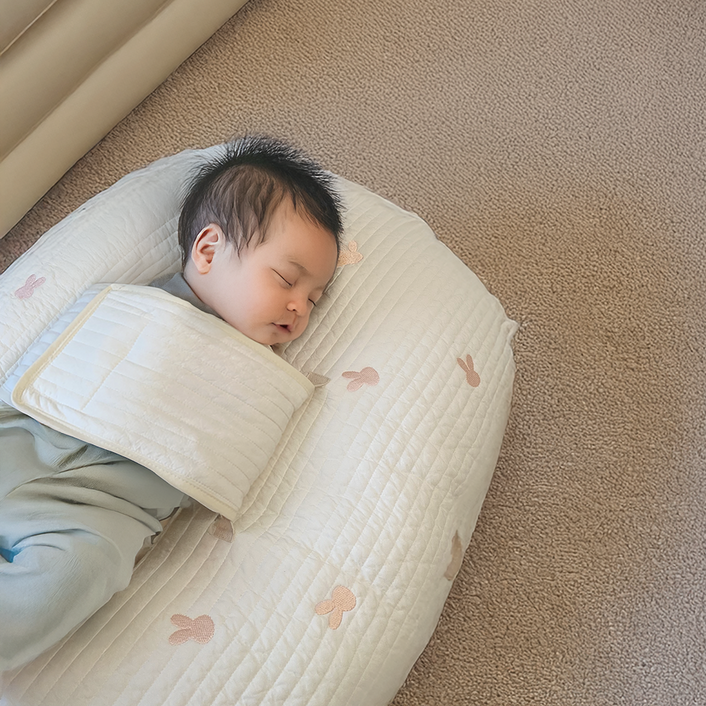 [남달라]순면 역류방지쿠션 (메쉬소재,모로반사패드포함,양면사용), 체리커버+속통+모로반사패드 세트