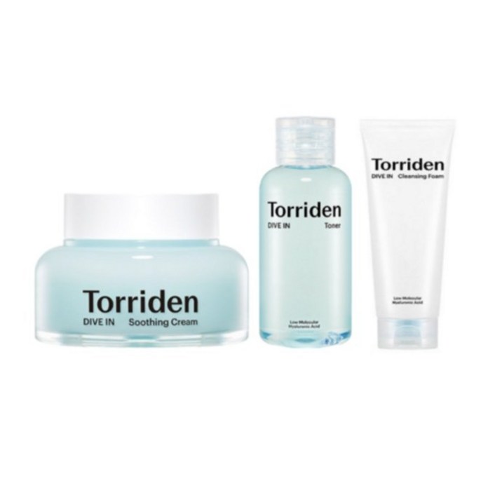 토리든 다이브인 저분자 히알루론산 수딩 크림(크림+폼30ml+토너50ml) 스페셜기획[하이콩]