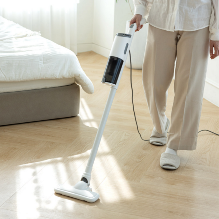 신제품 홈리아 유선 청소기 초강력 진공 핸디 스틱형 다용도, 화이트