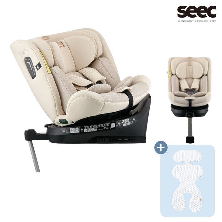 [쿠팡단독 44%특가판매] 시크 이지턴360i 신생아 유아용 카시트 (+쿨시트선물), 시크 이지턴360i-에버닌베이지(코코신생아쿨시트)