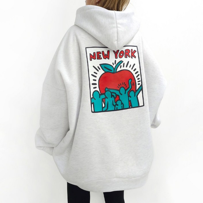 [면/기모선택, 6XL] 애플 빅사이즈 후드티 55~99까지 3COLOR 국내생산 빅사이즈 오버사이즈 루즈핏 남여공용 홈웨어 박스 후드