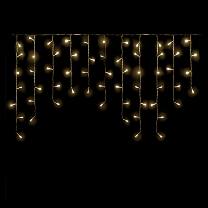 엘스토리몰 LED 고드름전구 2.1M 100구 5개 + 점멸기 1개 크리스마스 트리 조명 전구, 1개, 검정선 웜색 5개 + 점멸기 1개