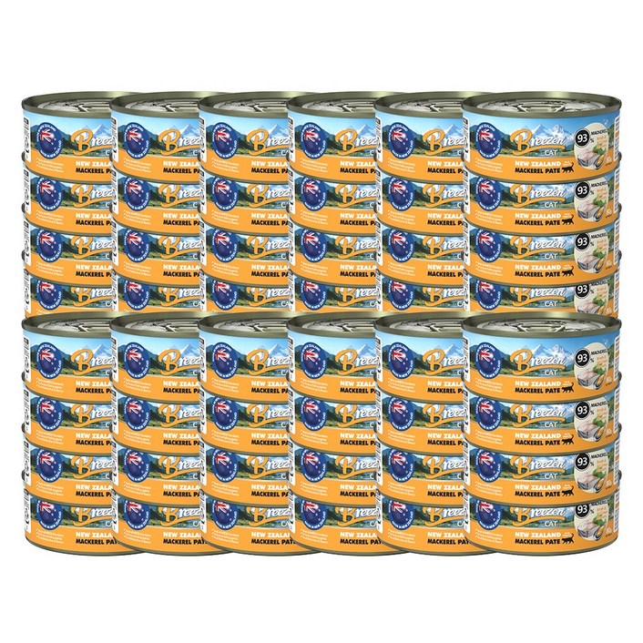 브리젠 뉴질랜드 파테 고등어 고양이 주식캔 습식 사료 48캔, 48개, 80g, 고등어
