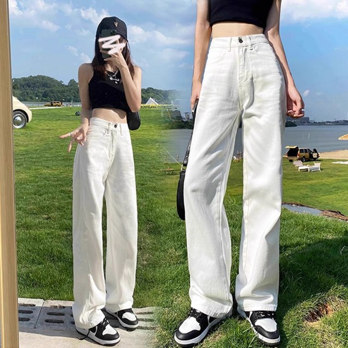 제이로그 일자 화이트 바지 팬츠 화이웬PT