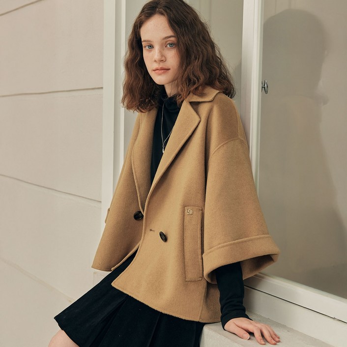 핸드메이드 롤업 더블 코트