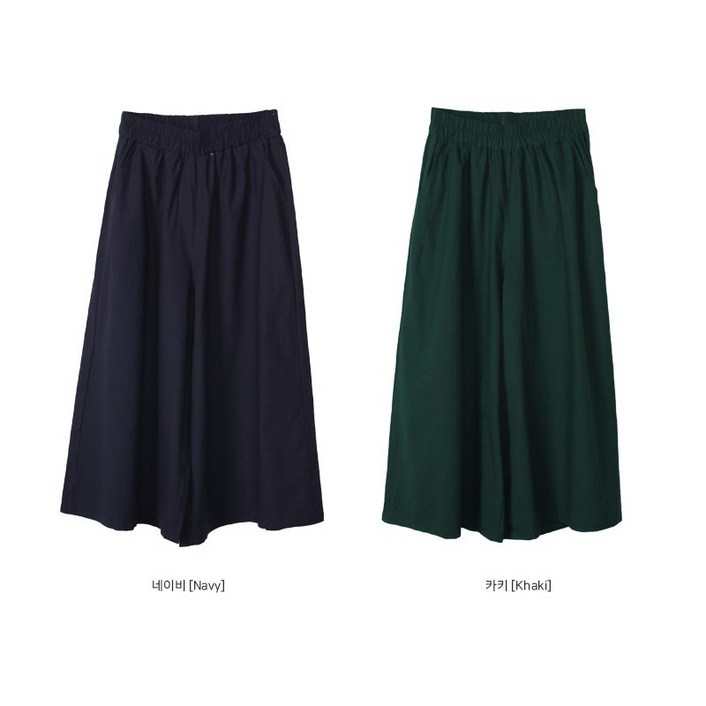 린넨 와이드 치마 팬츠PA2