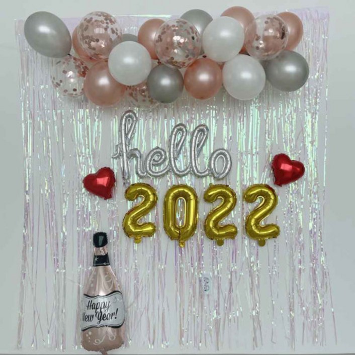 연말파티 벌룬 클라우드 DIY 로즈골드 테마 포토존 브라이덜샤워 베이비샤워