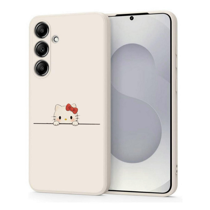 수시로 훔쳐보는 헬로키티의 하얀 실리콘 케이스