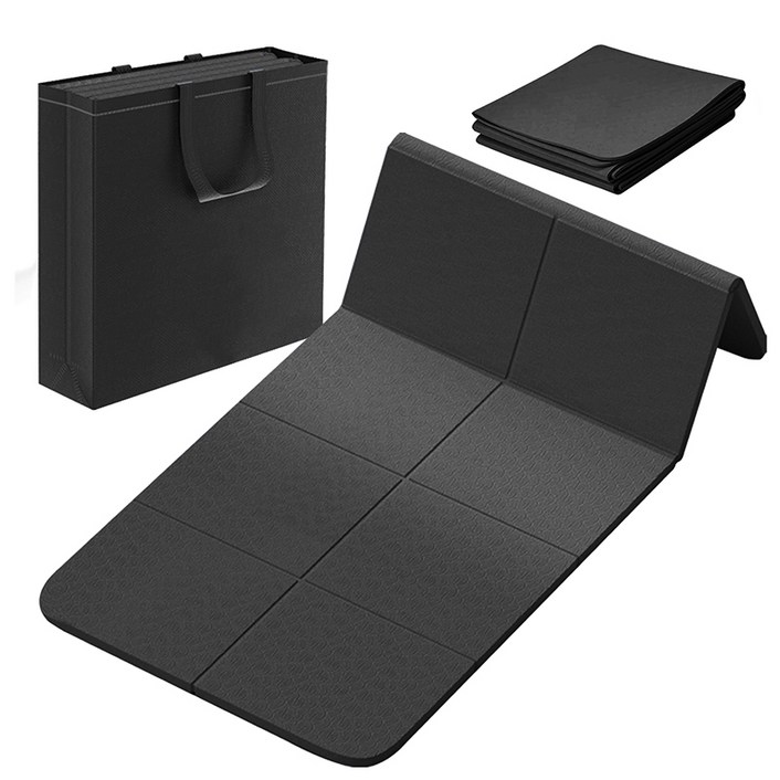 FONOW 요가매트 접이식 수납 고급 소재 소음방지+파우치