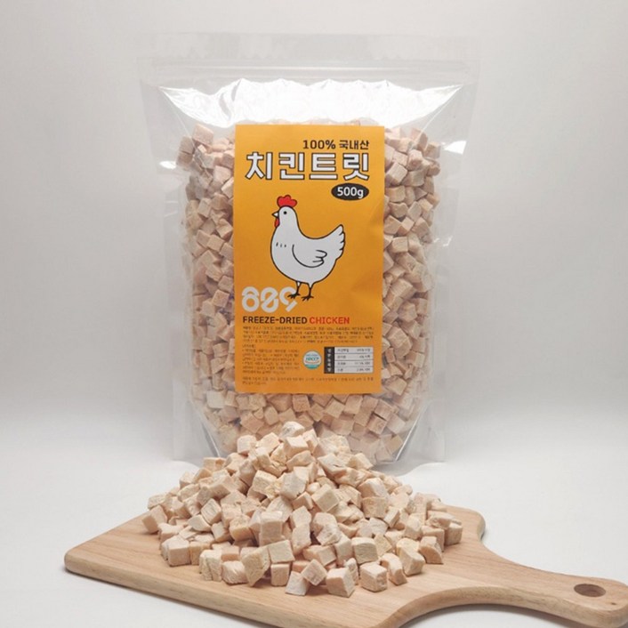 국내산 강아지 고양이 동결건조 대용량 소프트 트릿간식, 1개, 500g, 치킨 국내산 강아지 고양이 동결건조 대용량 소프트 트릿간식, 1개, 500g, 치킨