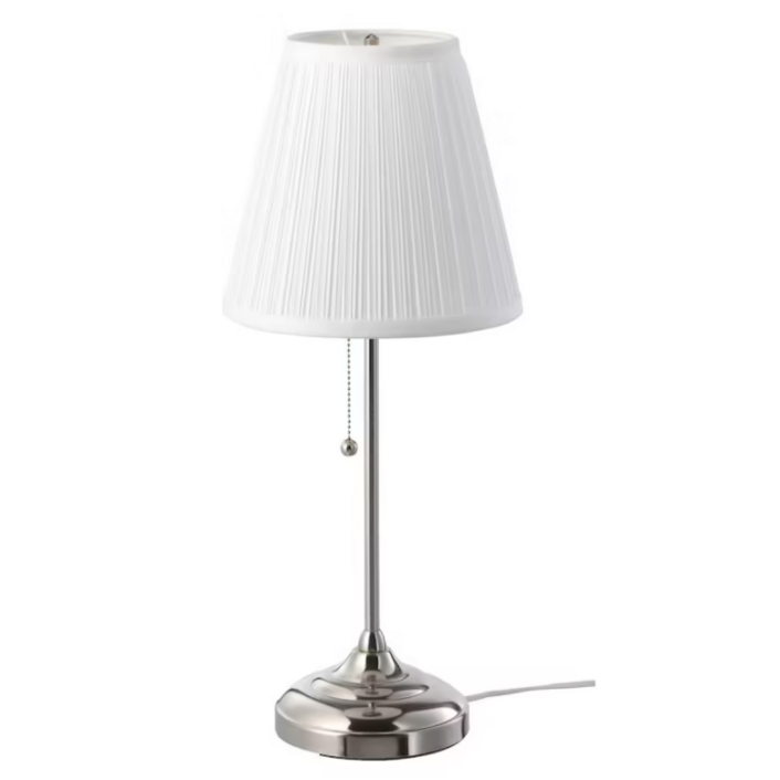 이케아 ÅRSTID 오르스티드 탁상스탠드 니켈 도금/화이트 502.840.20