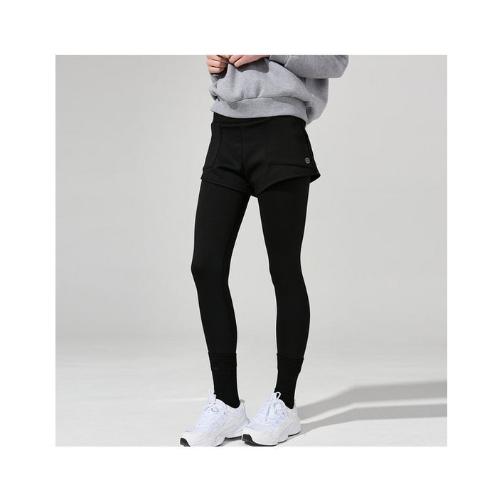 허그 겨울 여성운동복 윈트 기모 반바지레깅스