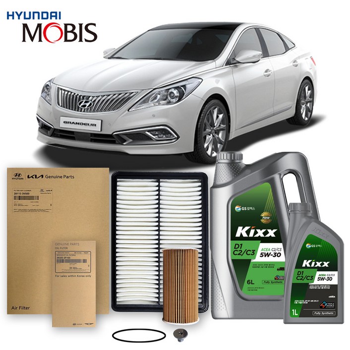 그랜저 HG 2.2 디젤 14년6월이후 킥스합성유순정필터세트 5W30, 1개