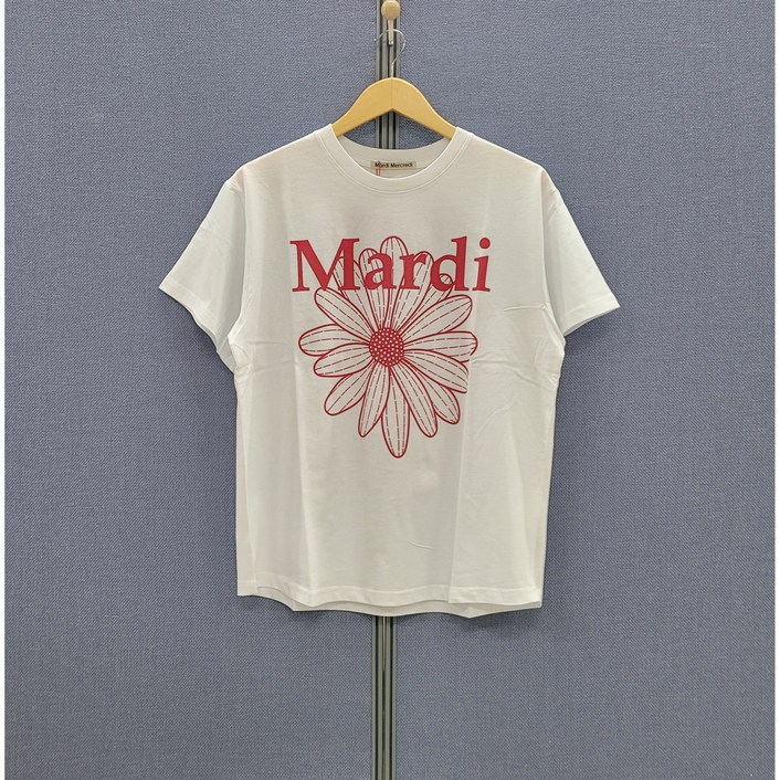 [국내정품] 마르디메크르디 TSHIRT FLOWERMARDI 반팔 티셔츠  WHITE VIOLET