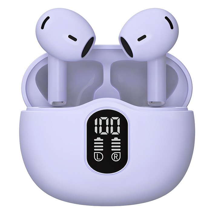 블라우풍트 Ai ENC 노이즈캔슬링 LED 블루투스 5.4 오픈형 이어폰, BLPBE363P, 퍼플, 15시간, 방수가능, BLPBE363P, 퍼플