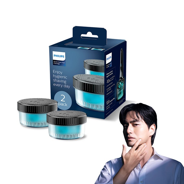 필립스 무선 클렌징 팟 세척 카트리지 세정액 2개입