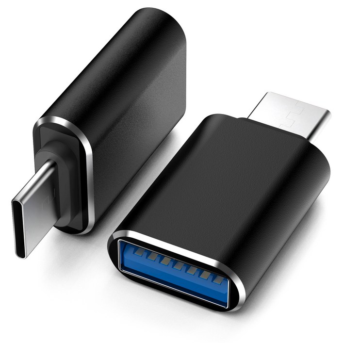 구스페리 C타입 to USB 3.0 변환 OTG 젠더, 3cm, 2개, 블랙