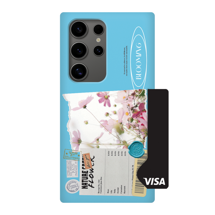 iRUDA 블루밍 가든 카드 수납 하드 휴대폰 케이스