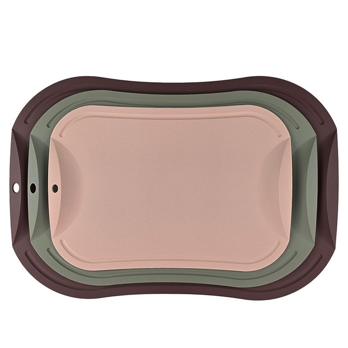 도블레 칼집 나지 않는 도마 3종 세트, 1세트, L 버건디  M 카키  S 살몬