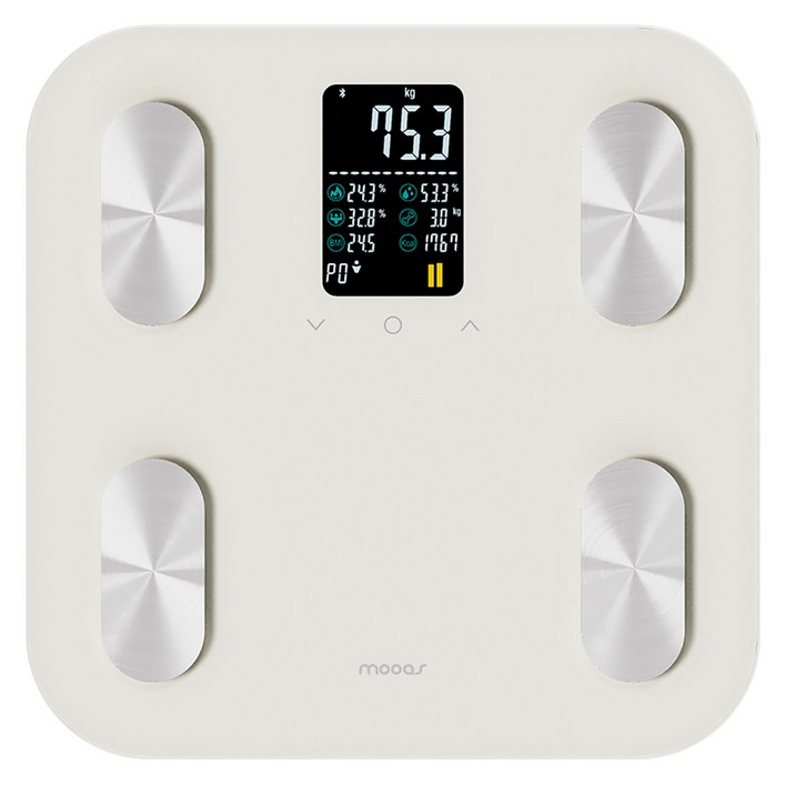 무아스 스마트 헬스케어 LCD 체지방 체중계 베이직, MBCS7, 아이보리, 1개