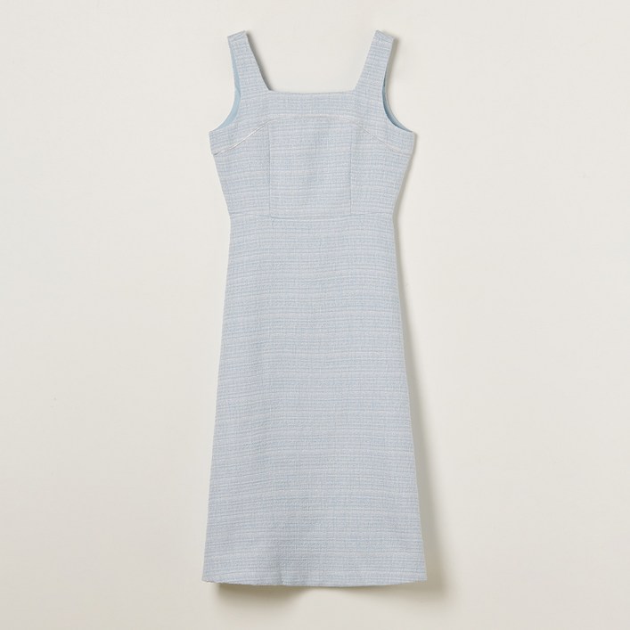 로엠 트위드 뷔스티에 롱 원피스