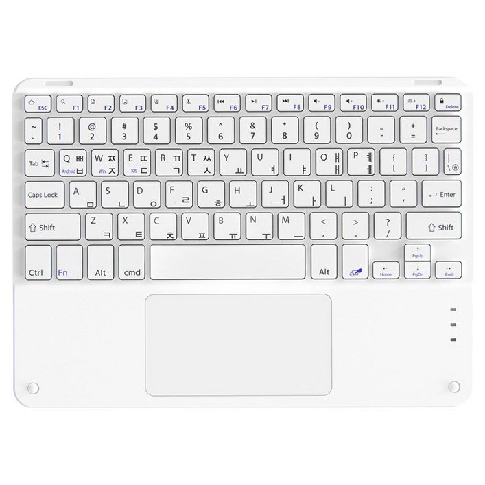 아이몰 태블릿 호환 블루투스 터치 트랙패드 무선 키보드, 화이트, Z15, 제조사축