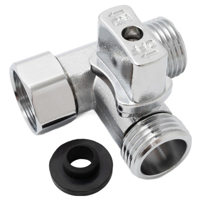 제일바스 황동 T밸브, 크롬