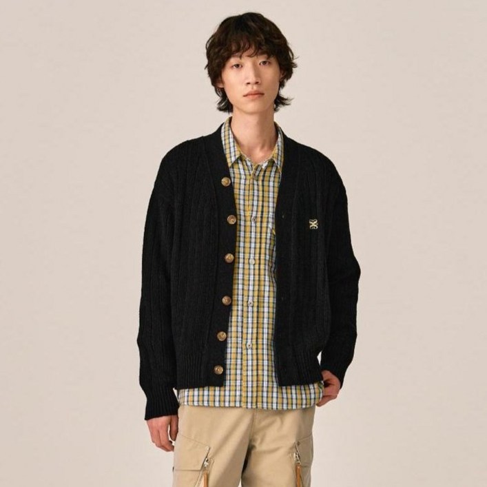 세터 남녀공용 파로 오버 사이즈 부클 가디건 SA233MKC03