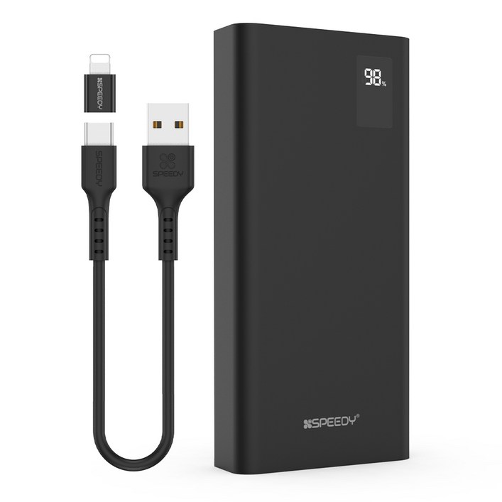 스피디 슬림핏 PD 20W 고속충전 보조배터리 20000mAh  C타입 20W 케이블 세트