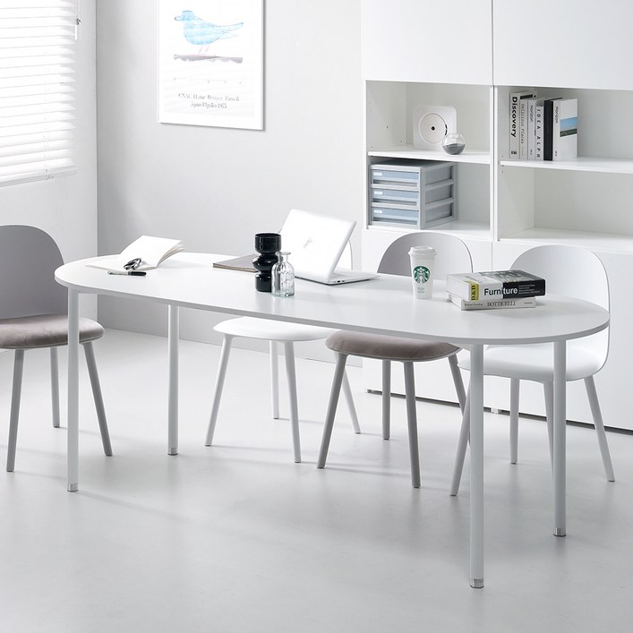 필웰 횸 원형 책상 테이블 방문설치